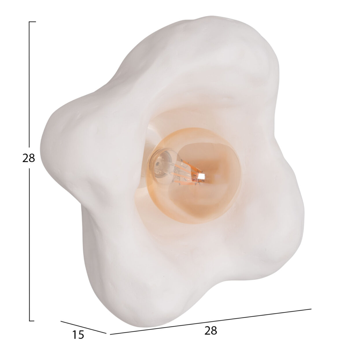 ΕΠΙΤΟΙΧΙΟ ΦΩΤΙΣΤΙΚΟ LUXON HM4701.02M FIBER CEMENT ΣΕ ΛΕΥΚΟ 28x15x28Υεκ. - Image 2