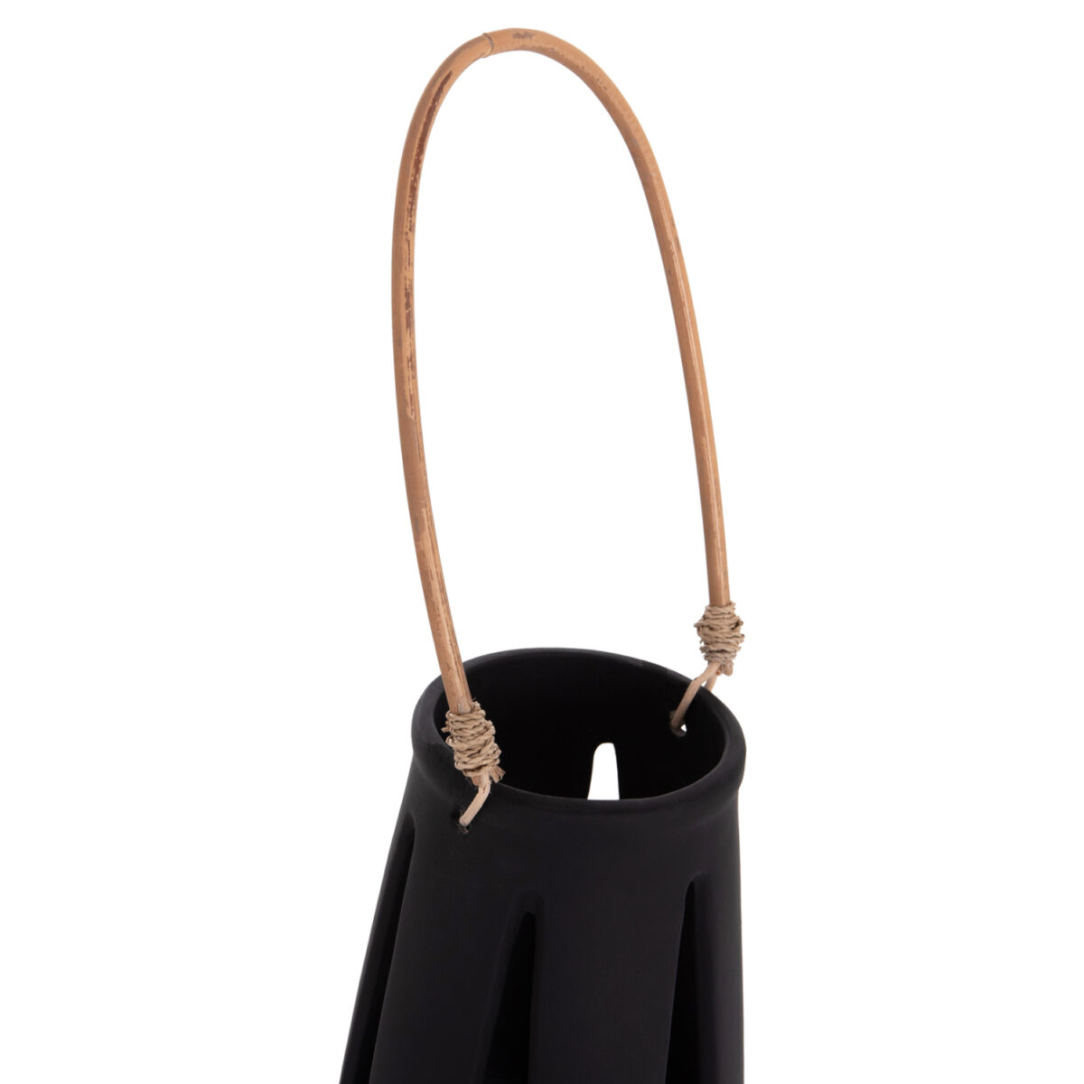 ΕΠΙΤΡΑΠΕΖΙΟ ΦΑΝΑΡΙ ERANTYL HM4696.01L ΜΑΥΡΟ FIBER CEMENT & ΧΕΡΟΥΛΙ RATTAN Φ17x27Yεκ. - Image 7