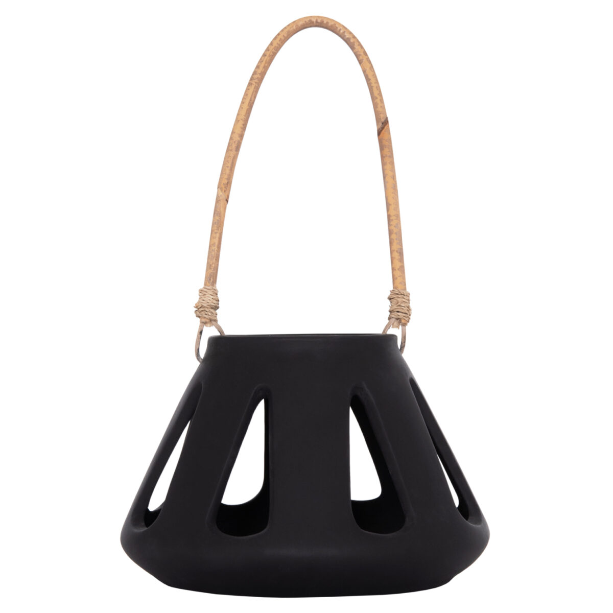 ΕΠΙΤΡΑΠΕΖΙΟ ΦΑΝΑΡΙ ERANTYL HM4696.01S ΜΑΥΡΟ FIBER CEMENT & ΧΕΡΟΥΛΙ RATTAN Φ25x17Yεκ. - Image 3