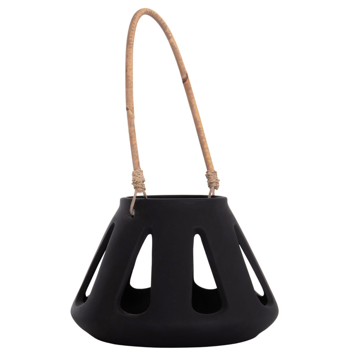 ΕΠΙΤΡΑΠΕΖΙΟ ΦΑΝΑΡΙ ERANTYL HM4696.01S ΜΑΥΡΟ FIBER CEMENT & ΧΕΡΟΥΛΙ RATTAN Φ25x17Yεκ. - Image 4