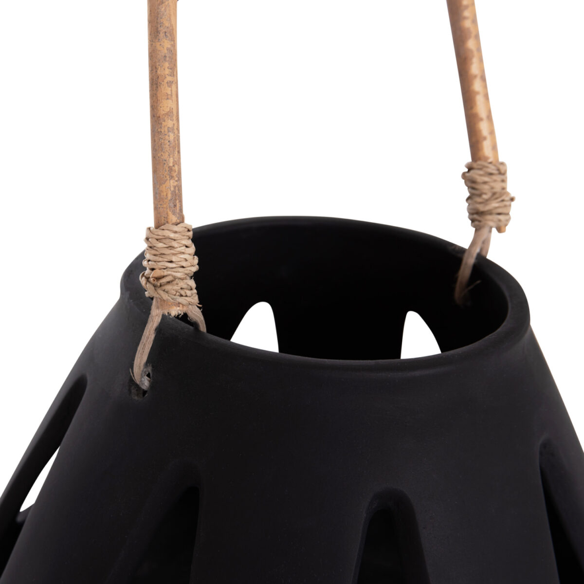 ΕΠΙΤΡΑΠΕΖΙΟ ΦΑΝΑΡΙ ERANTYL HM4696.01S ΜΑΥΡΟ FIBER CEMENT & ΧΕΡΟΥΛΙ RATTAN Φ25x17Yεκ. - Image 8