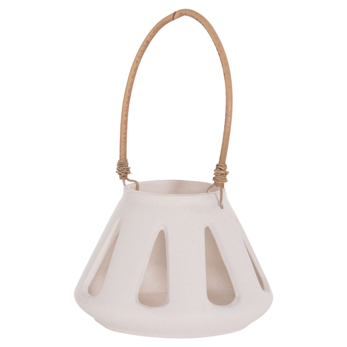 ΕΠΙΤΡΑΠΕΖΙΟ ΦΑΝΑΡΙ ERANTYL HM4696.02S ΛΕΥΚΟ FIBER CEMENT & ΧΕΡΟΥΛΙ RATTAN Φ25x17Yεκ. - Image 5