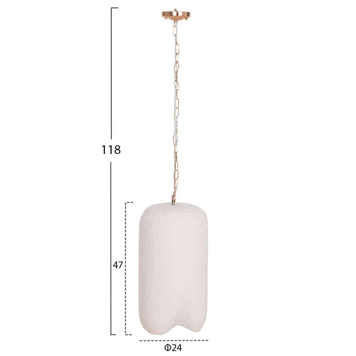 ΦΩΤΙΣΤΙΚΟ ΟΡΟΦΗΣ ΚΡΕΜΑΣΤΟ LOGKY HM4704.02S--FIBER CEMENT ΛΕΥΚΟ Φ24x47Υεκ - Image 2