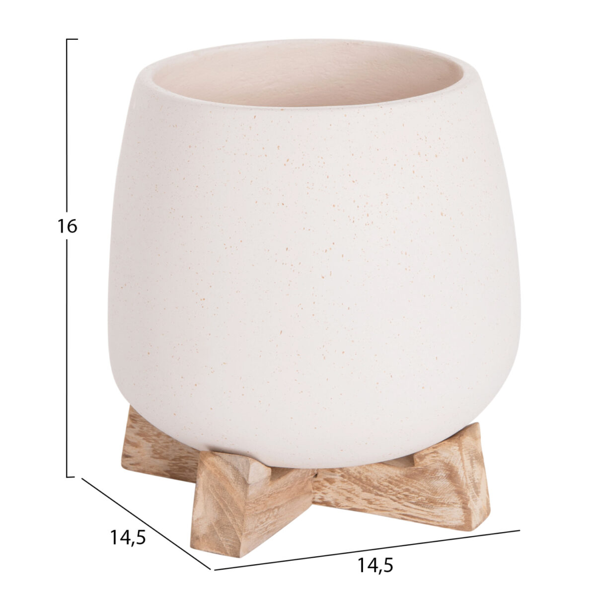 ΓΛΑΣΤΡΑ ΕΣ.ΧΩΡΟΥ FRELLO HM4674.02S ΛΕΥΚΟ FIBER CEMENT--TEAK ΒΑΣΗ 14,5x14,5x16Υεκ. - Image 2