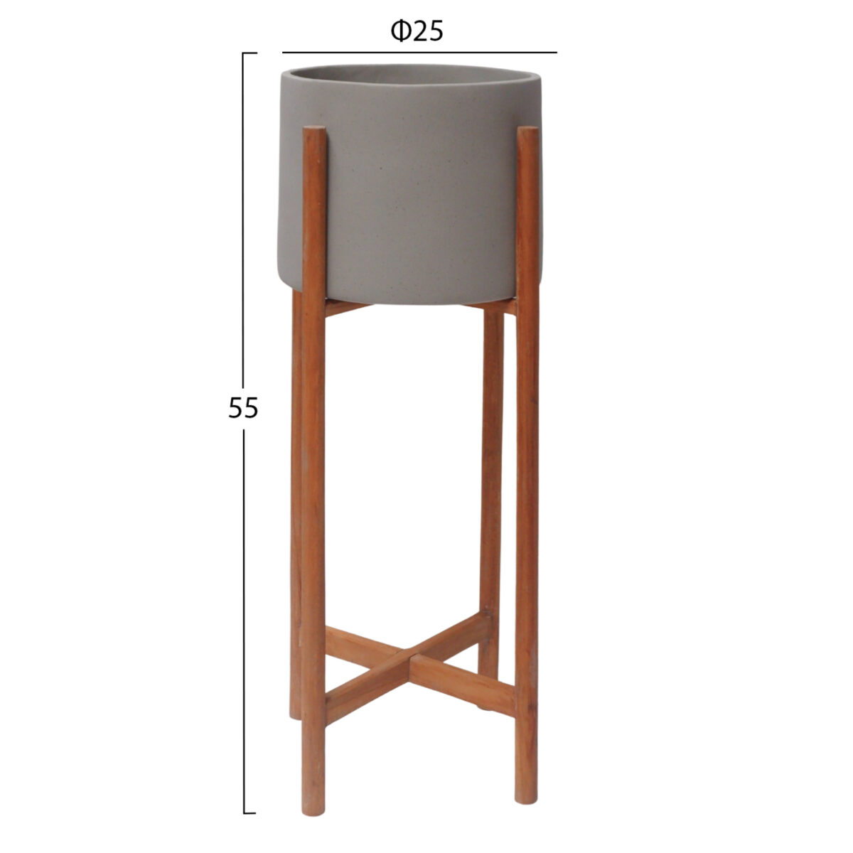 ΓΛΑΣΤΡΑ ΕΣΩΤ.ΧΩΡΟΥ RENTIL HM4684.03S FIBER CEMENT ΧΡΩΜΑ ΓΚΡΙ--ΒΑΣΗ TEAK Φ25x55Υ - Image 2