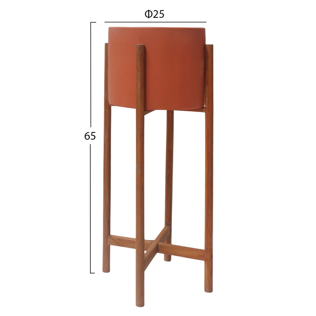 ΓΛΑΣΤΡΑ ΕΣΩΤ.ΧΩΡΟΥ RENTIL HM4684.08L FIBER CEMENT ΧΡΩΜΑ ΤΕΡΑΚΟΤΑ--ΒΑΣΗ TEAK Φ25x65Υ - Image 2