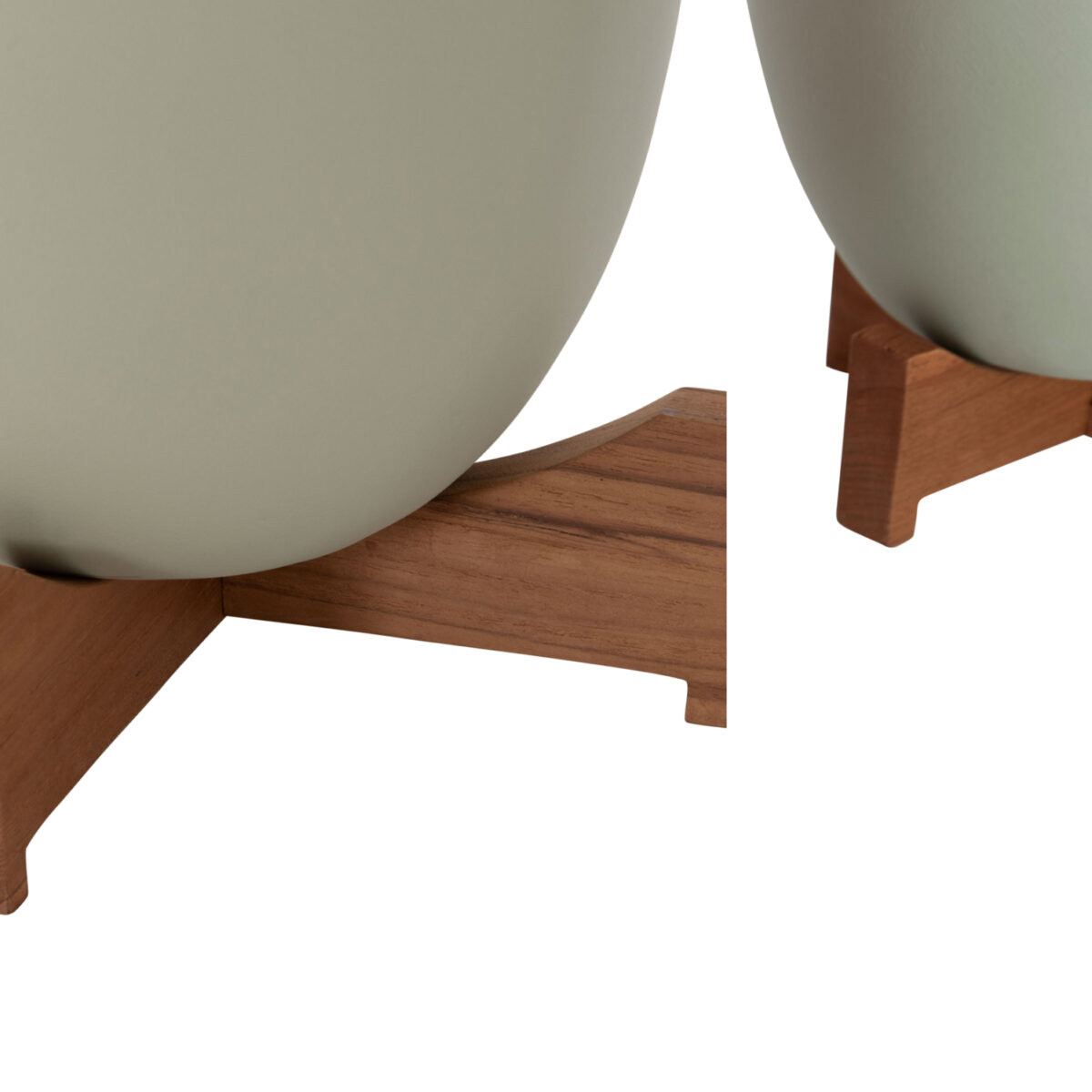 ΓΛΑΣΤΡΕΣ ΣΕΤ 2ΤΜΧ SEON HM4686.09 TERRACOTTA ΣΕ ΛΕΥΚΟ & ΠΡΑΣΙΝΟ--TEAK ΒΑΣΗ - Image 7