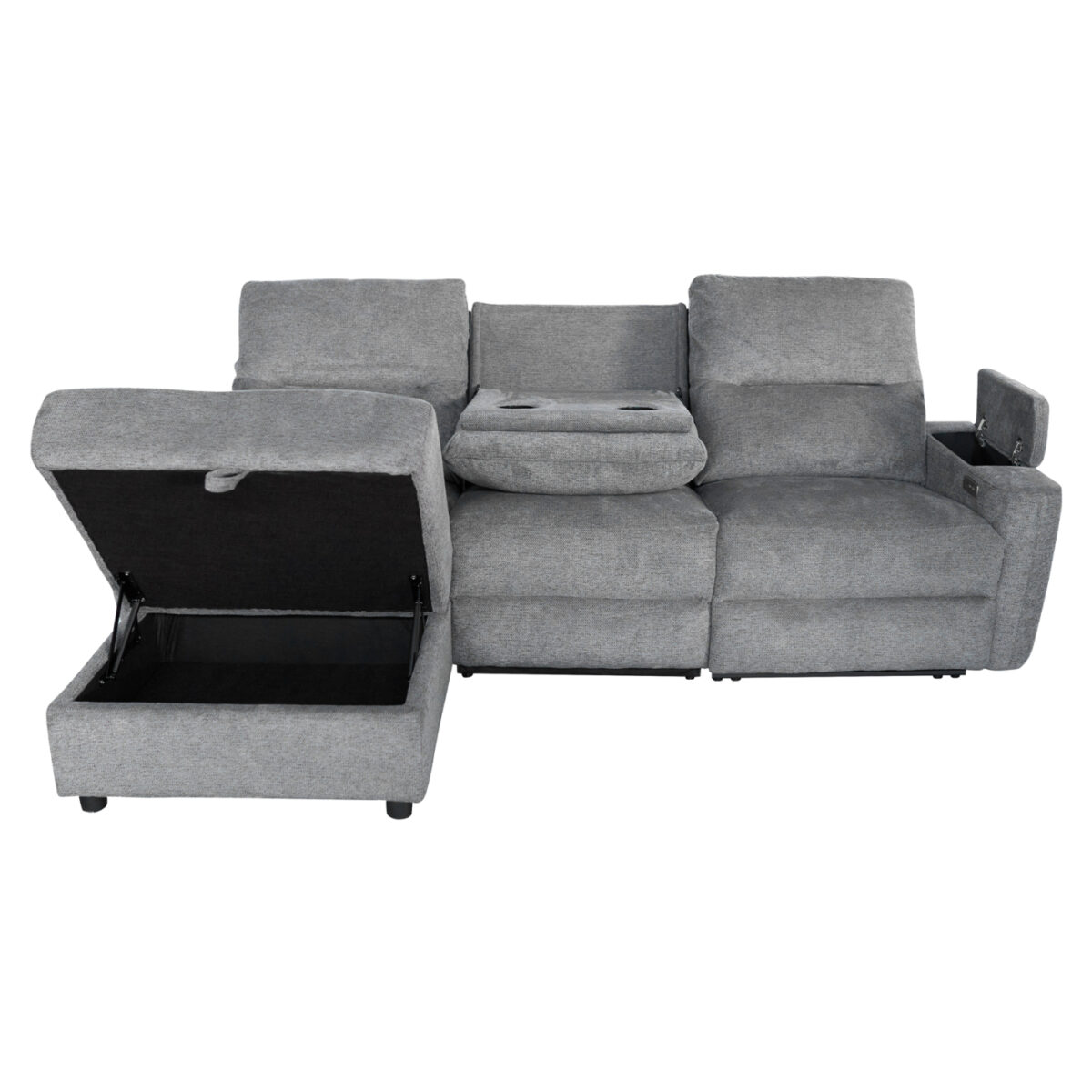 ΚΑΝΑΠΕΣ ΑΡΙΣΤΕΡΗ ΓΩΝΙΑ SYNTHIA HM3308.03L ΑΝΑΚΛΙΣΗ & ΑΠΟΘ.ΧΩΡΟΣ--ΓΚΡΙ 246x159x97Υεκ - Image 5