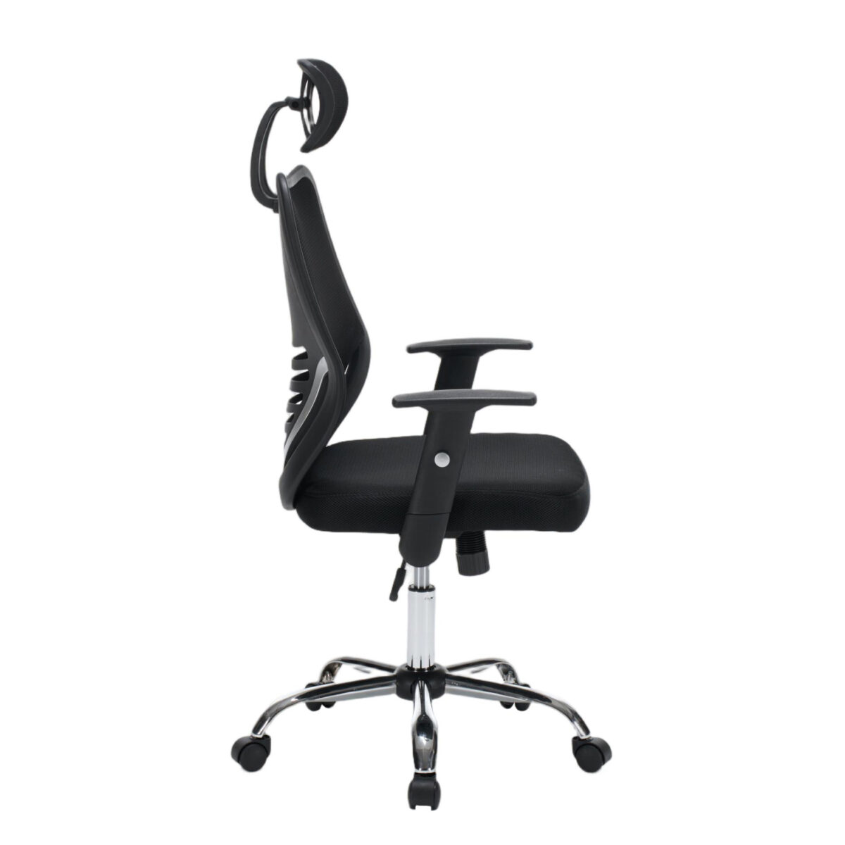 ΚΑΡΕΚΛΑ ΓΡΑΦΕΙΟΥ BRIEF HM1206.01 ΜΑΥΡΟ MESH--ΒΑΣΗ ΧΡΩΜΙΟΥ 63x64x122Υεκ. - Image 4