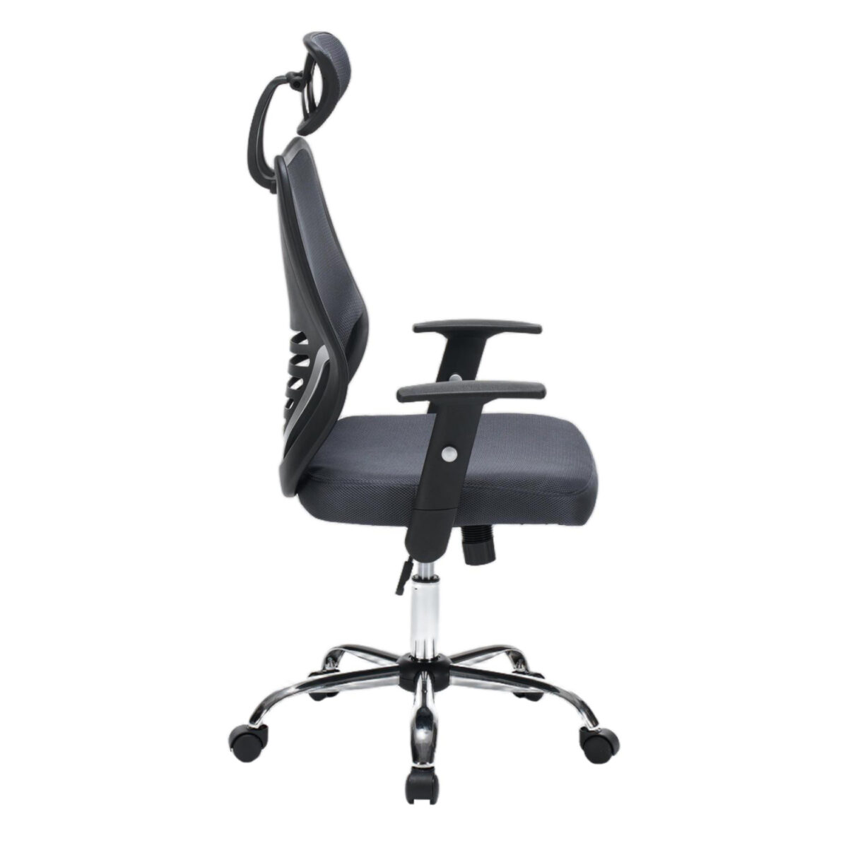 ΚΑΡΕΚΛΑ ΓΡΑΦΕΙΟΥ BRIEF HM1206.02 ΓΚΡΙ MESH--ΒΑΣΗ ΧΡΩΜΙΟΥ 63x64x122Υεκ. - Image 4