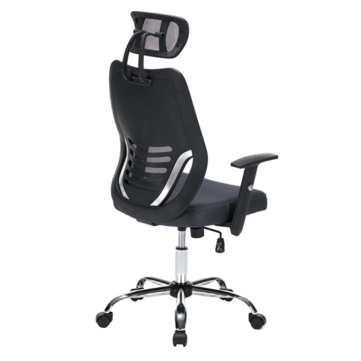 ΚΑΡΕΚΛΑ ΓΡΑΦΕΙΟΥ BRIEF HM1206.02 ΓΚΡΙ MESH--ΒΑΣΗ ΧΡΩΜΙΟΥ 63x64x122Υεκ. - Image 5