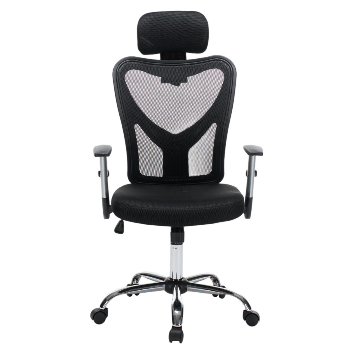 ΚΑΡΕΚΛΑ ΓΡΑΦΕΙΟΥ CUORE HM1207.01 ΜΑΥΡΟΣ ΣΚΕΛΕΤΟΣ-ΜΑΥΡΟ MESH 63x61x125Υεκ - Image 3