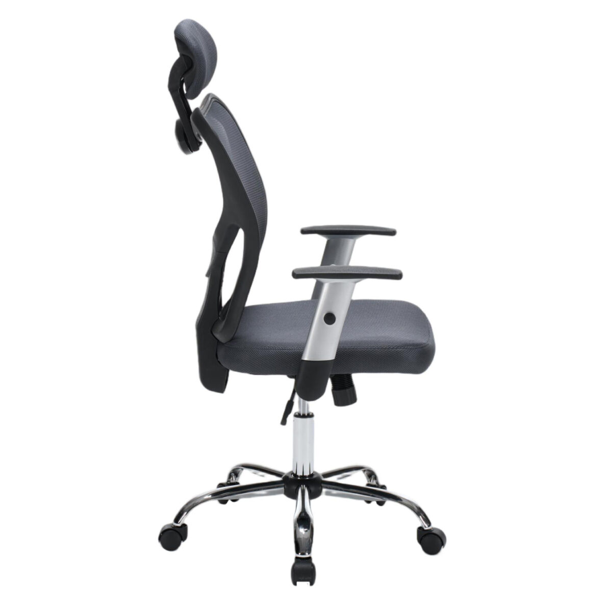 ΚΑΡΕΚΛΑ ΓΡΑΦΕΙΟΥ CUORE HM1207.02 ΜΑΥΡΟΣ ΣΚΕΛΕΤΟΣ-ΓΚΡΙ MESH 63x61x125Υεκ - Image 4