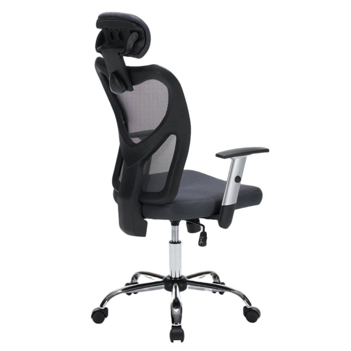 ΚΑΡΕΚΛΑ ΓΡΑΦΕΙΟΥ CUORE HM1207.02 ΜΑΥΡΟΣ ΣΚΕΛΕΤΟΣ-ΓΚΡΙ MESH 63x61x125Υεκ - Image 5