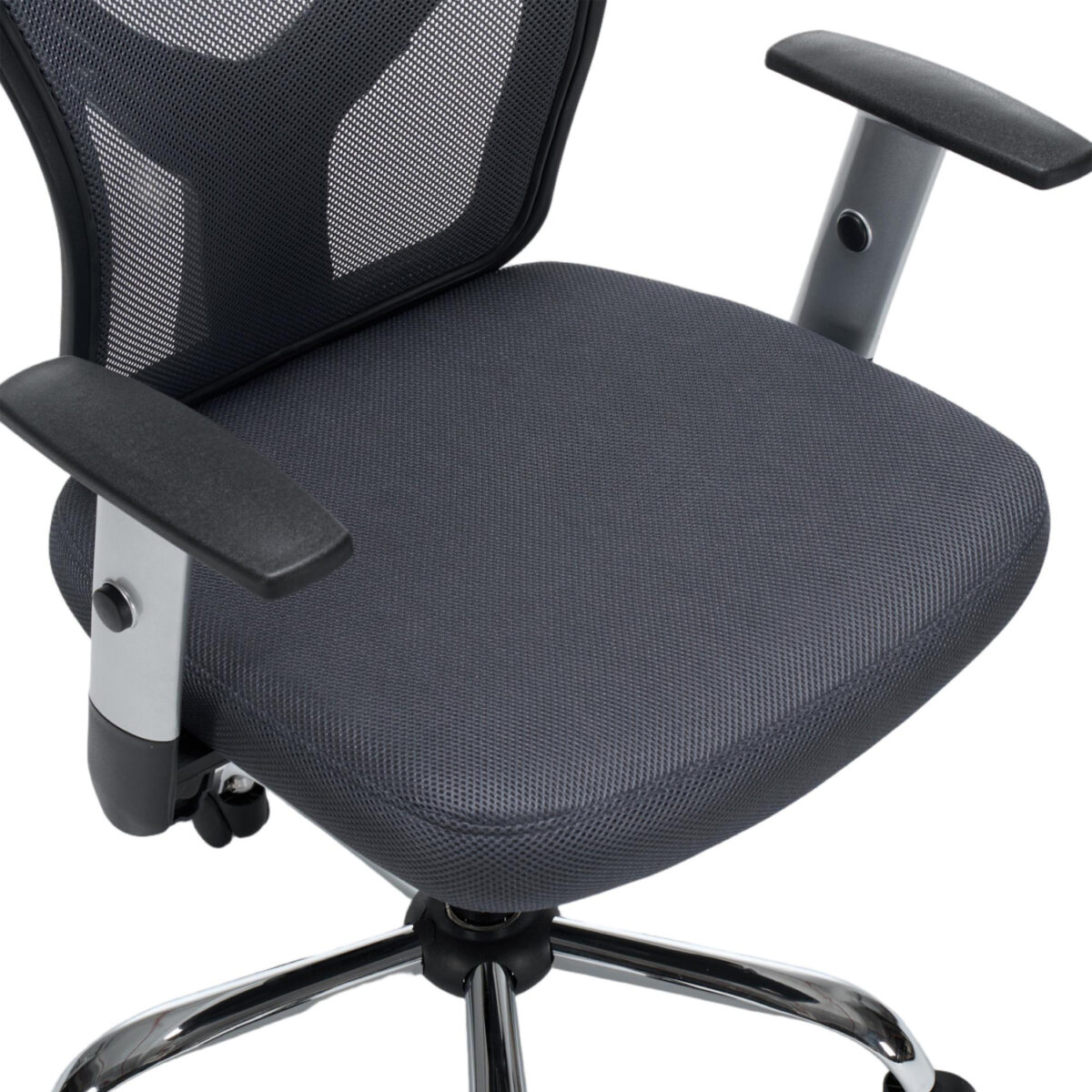 ΚΑΡΕΚΛΑ ΓΡΑΦΕΙΟΥ CUORE HM1207.02 ΜΑΥΡΟΣ ΣΚΕΛΕΤΟΣ-ΓΚΡΙ MESH 63x61x125Υεκ - Image 8