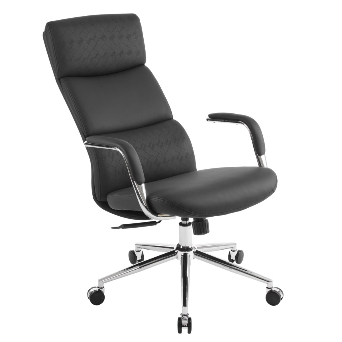 ΚΑΡΕΚΛΑ ΓΡΑΦΕΙΟΥ MEITE HM18353.01 ΜΑΥΡΟ PU ΔΕΡΜΑ--ΒΑΣΗ ΧΡΩΜΙΟΥ 66x71x127Υεκ - Image 6