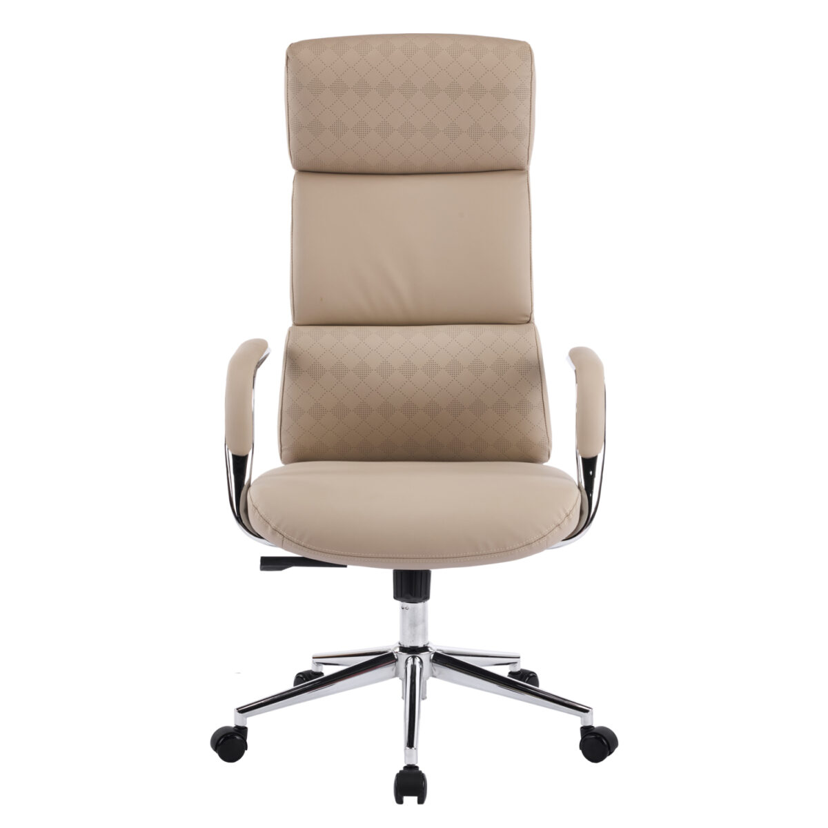 ΚΑΡΕΚΛΑ ΓΡΑΦΕΙΟΥ MEITE HM18353.02 ΜΠΕΖ PU ΔΕΡΜΑ--ΒΑΣΗ ΧΡΩΜΙΟΥ 66x71x127Υεκ - Image 3