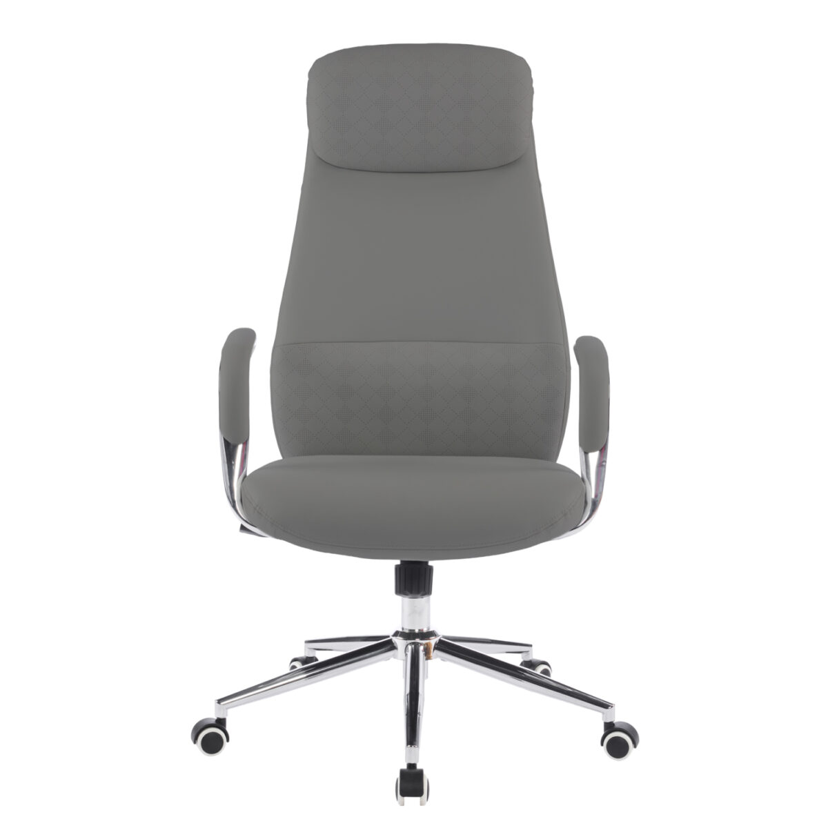 ΚΑΡΕΚΛΑ ΓΡΑΦΕΙΟΥ SONTY HM18354.10 ΑΝΟΙΧΤΟ ΓΚΡΙ PU ΔΕΡΜΑ--ΒΑΣΗ ΧΡΩΜΙΟΥ 64x68x125Υεκ - Image 3