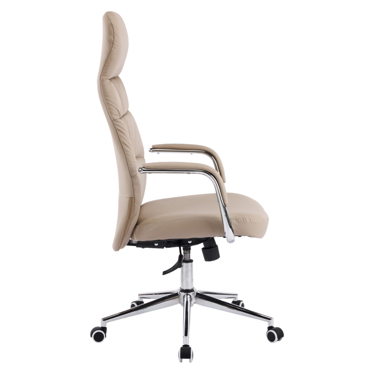 ΚΑΡΕΚΛΑ ΓΡΑΦΕΙΟΥ TEETER HM18355.02 ΜΠΕΖ PU ΔΕΡΜΑ--ΒΑΣΗ ΧΡΩΜΙΟΥ 67x66x121Υεκ - Image 4