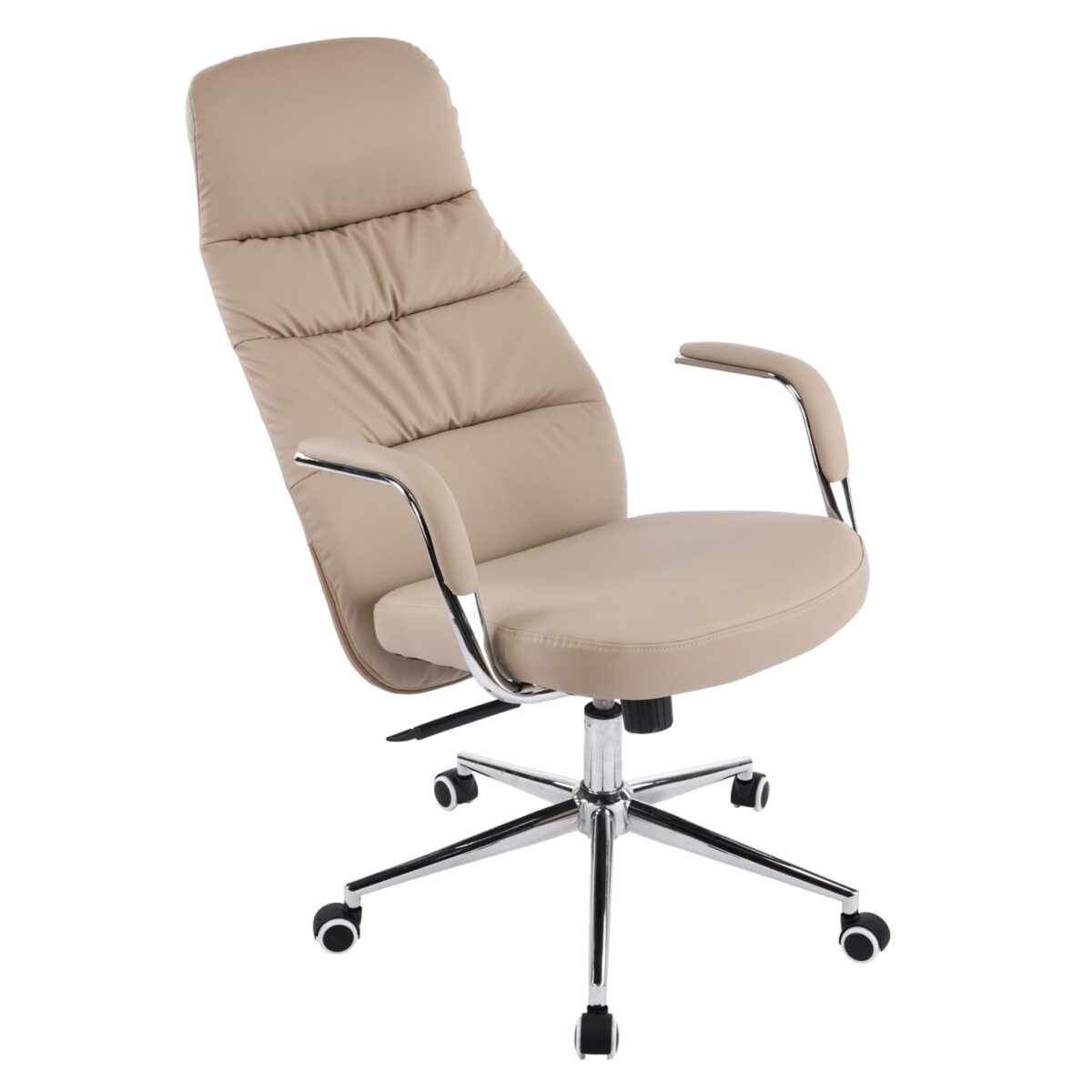 ΚΑΡΕΚΛΑ ΓΡΑΦΕΙΟΥ TEETER HM18355.02 ΜΠΕΖ PU ΔΕΡΜΑ--ΒΑΣΗ ΧΡΩΜΙΟΥ 67x66x121Υεκ - Image 7