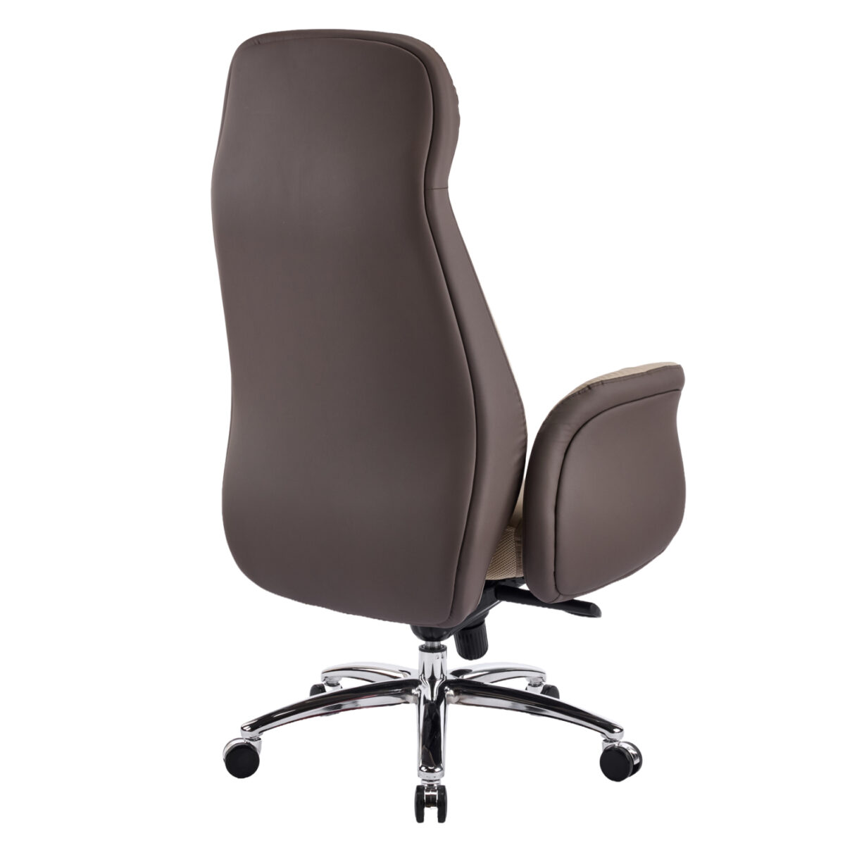 ΚΑΡΕΚΛΑ ΓΡΑΦΕΙΟΥ DRAMON HM18356.02 ΜΠΕΖ-ΚΑΦΕ PU ΔΕΡΜΑ--ΒΑΣΗ ΧΡΩΜΙΟΥ 66x70x132.5Υεκ - Image 5