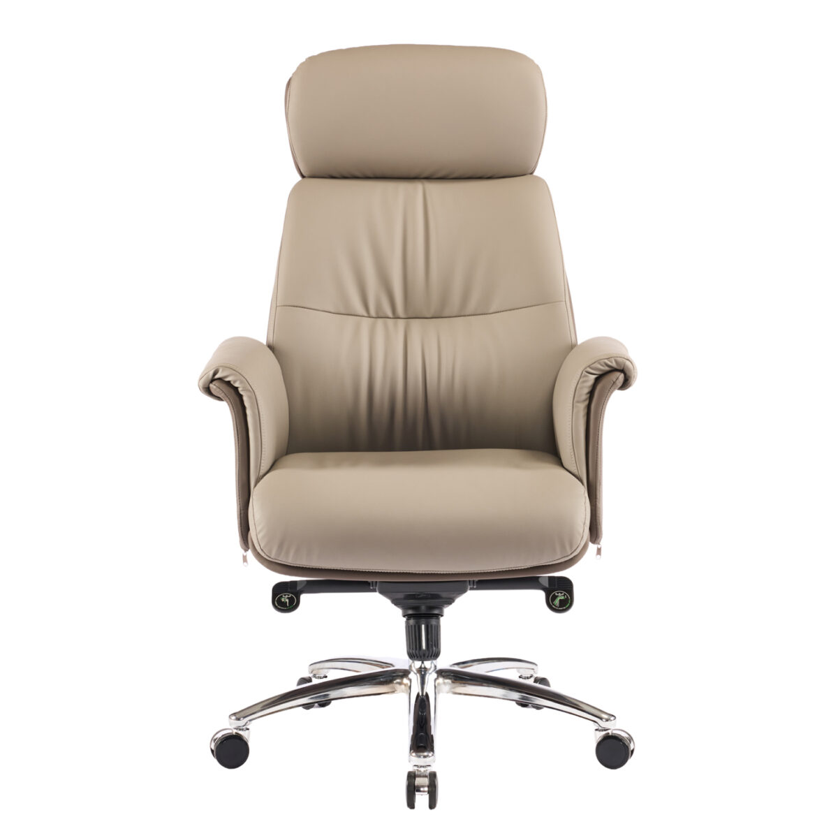 ΚΑΡΕΚΛΑ ΓΡΑΦΕΙΟΥ TOMLIN HM18358.02 ΜΠΕΖ-ΚΑΦΕ PU ΔΕΡΜΑ--ΒΑΣΗ ΧΡΩΜΙΟΥ 72x74x128Υεκ - Image 3