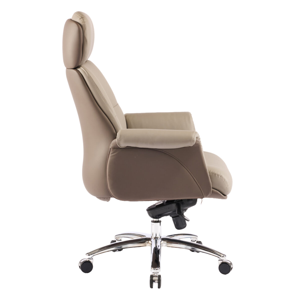 ΚΑΡΕΚΛΑ ΓΡΑΦΕΙΟΥ TOMLIN HM18358.02 ΜΠΕΖ-ΚΑΦΕ PU ΔΕΡΜΑ--ΒΑΣΗ ΧΡΩΜΙΟΥ 72x74x128Υεκ - Image 4