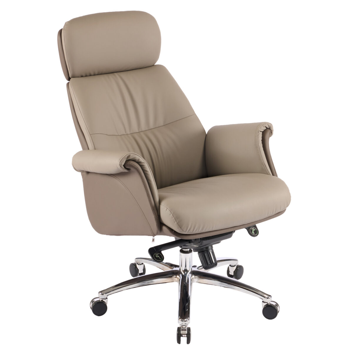 ΚΑΡΕΚΛΑ ΓΡΑΦΕΙΟΥ TOMLIN HM18358.02 ΜΠΕΖ-ΚΑΦΕ PU ΔΕΡΜΑ--ΒΑΣΗ ΧΡΩΜΙΟΥ 72x74x128Υεκ - Image 7