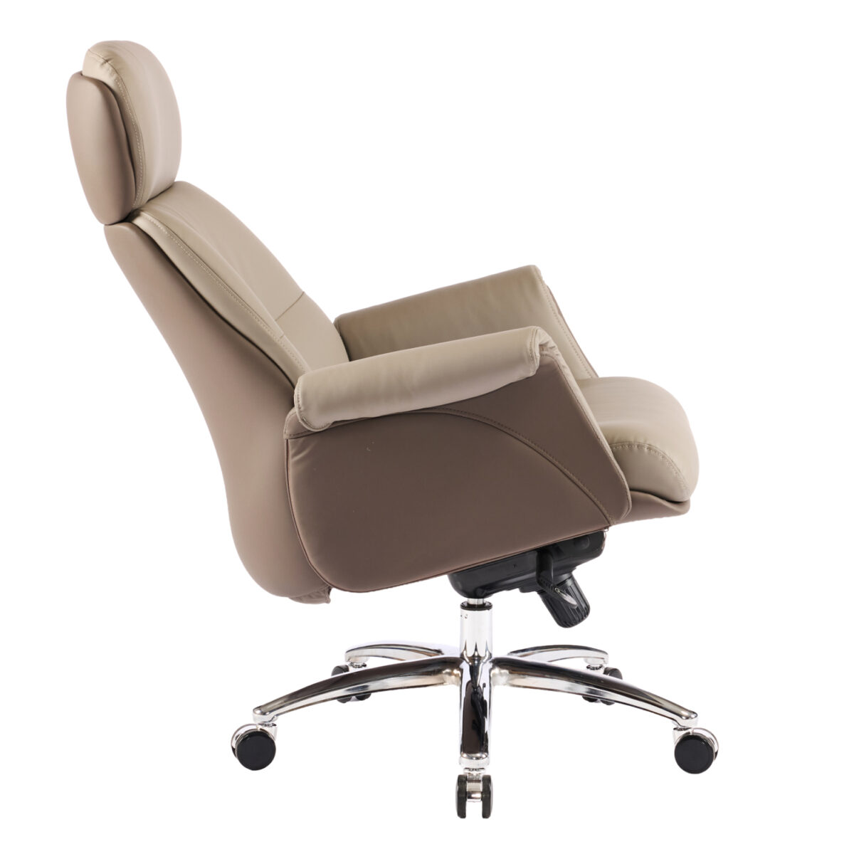 ΚΑΡΕΚΛΑ ΓΡΑΦΕΙΟΥ TOMLIN HM18358.02 ΜΠΕΖ-ΚΑΦΕ PU ΔΕΡΜΑ--ΒΑΣΗ ΧΡΩΜΙΟΥ 72x74x128Υεκ - Image 8