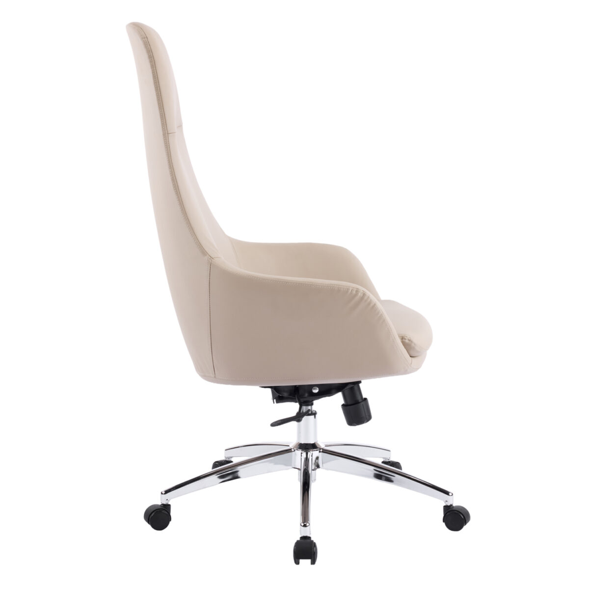 ΚΑΡΕΚΛΑ ΓΡΑΦΕΙΟΥ BEKKER HM18359.02 ΜΠΕΖ PU ΔΕΡΜΑ--ΒΑΣΗ ΧΡΩΜΙΟΥ 67x67x126Υεκ - Image 4