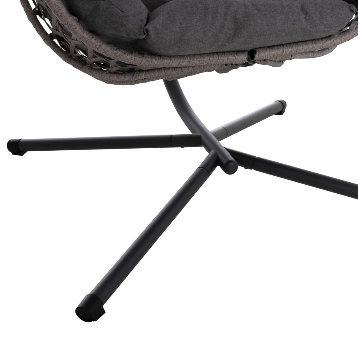 ΚΡΕΜΑΣΤΗ ΦΩΛΙΑ NESTA HM6468.01 ΓΚΡΙ ΜΕΤΑΛΛΟ & P.E.RATTAN 100x100x190Υεκ. - Image 10