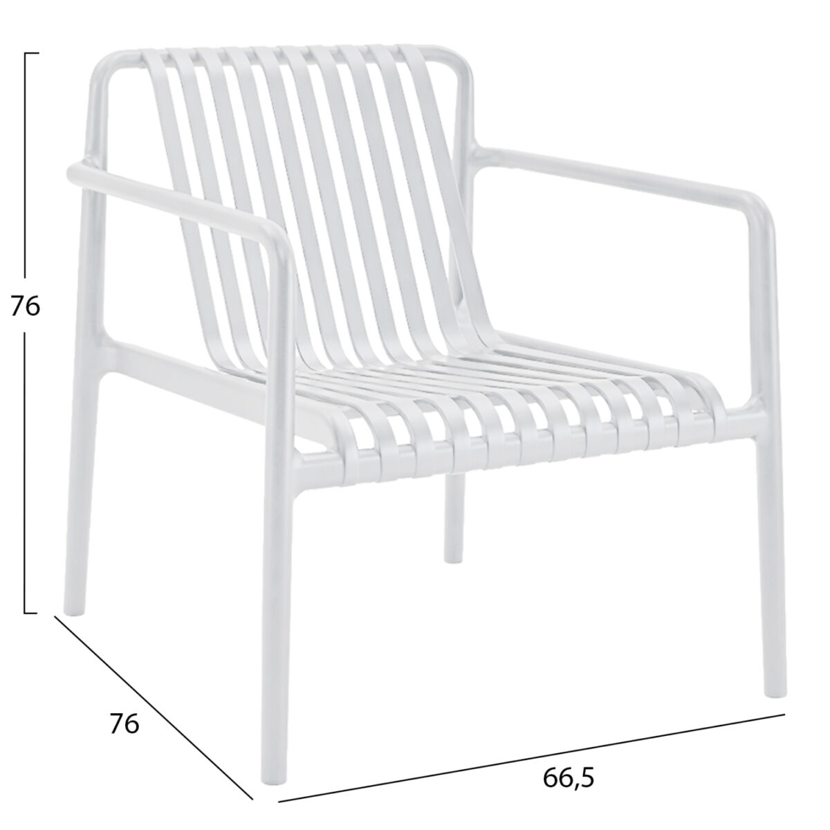 ΠΟΛΥΘΡΟΝΑ LOUNGE ΕΞΩΤ.ΧΩΡΟΥ MALEN HM6626.01 ΛΕΥΚΟ ΠΟΛΥΠΡΟΠΥΛΕΝΙΟ 67x75x75Υεκ - Image 2