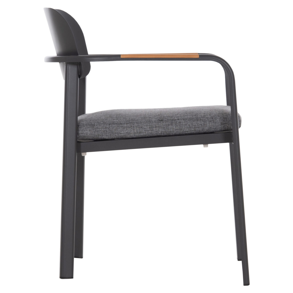 ΠΟΛΥΘΡΟΝΑ ΤΡΑΠΕΖΑΡΙΑΣ ELARA HM6414.01 ΓΚΡΙ ΑΛΟΥΜΙΝΙΟ-OLEFIN--ΞΥΛΟ TEAK 56x62x78Υεκ. - Image 4