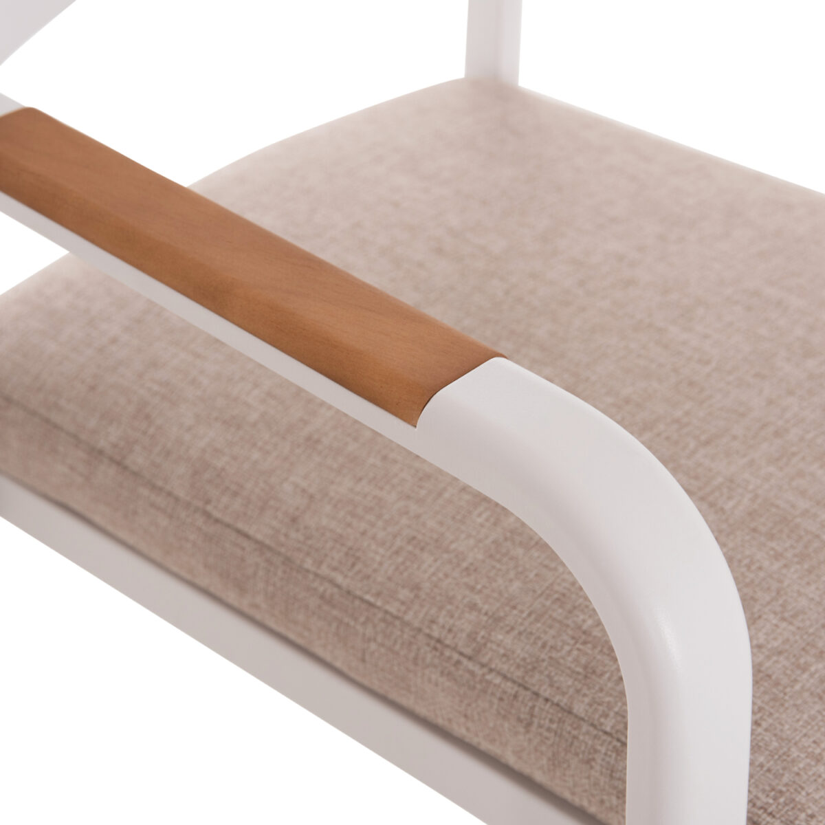 ΠΟΛΥΘΡΟΝΑ ΤΡΑΠΕΖΑΡΙΑΣ ELARA HM6414.02 ΛΕΥΚΟ ΑΛΟΥΜΙΝΙΟ-ΜΠΕΖ OLEFIN--TEAK 56x62x78Υεκ - Image 9