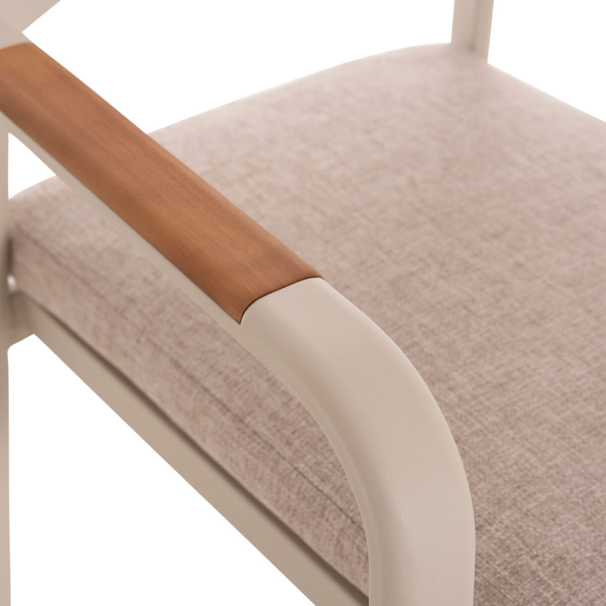 ΠΟΛΥΘΡΟΝΑ ΤΡΑΠΕΖΑΡΙΑΣ ELARA HM6414.05 ΜΠΕΖ ΑΛΟΥΜΙΝΙΟ-OLEFIN--ΞΥΛΟ TEAK 56x62x78Υεκ. - Image 9