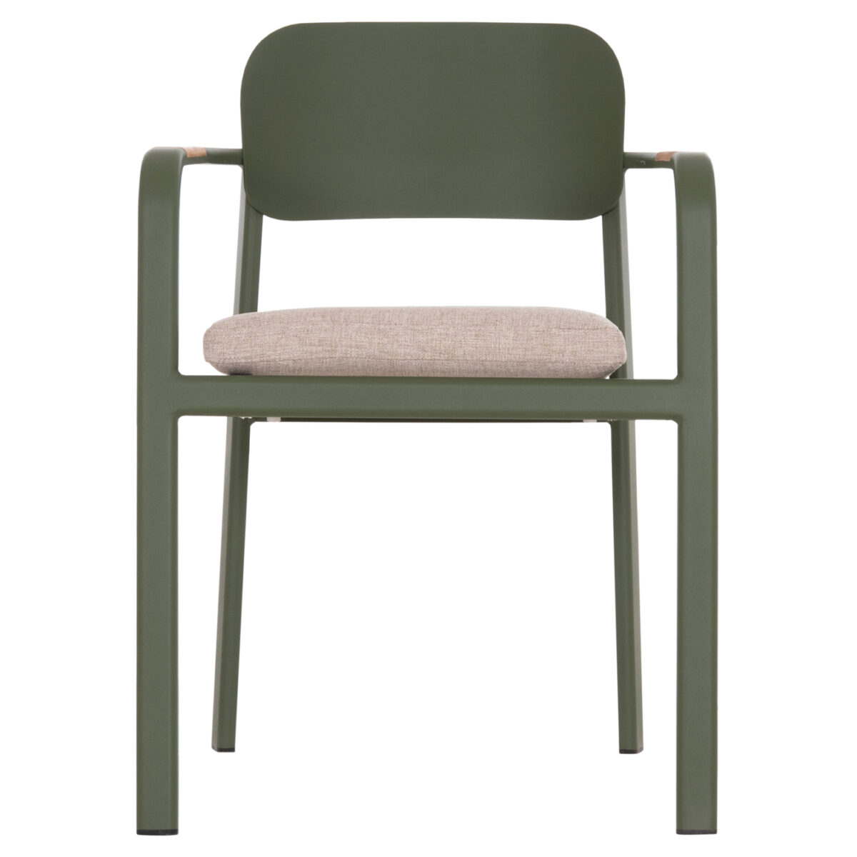 ΠΟΛΥΘΡΟΝΑ ΤΡΑΠΕΖΑΡΙΑΣ ELARA HM6414.06 ΠΡΑΣΙΝΟ ΑΛΟΥΜΙΝΙΟ-ΜΠΕΖ OLEFIN--TEAK 56x62x78Υεκ - Image 3