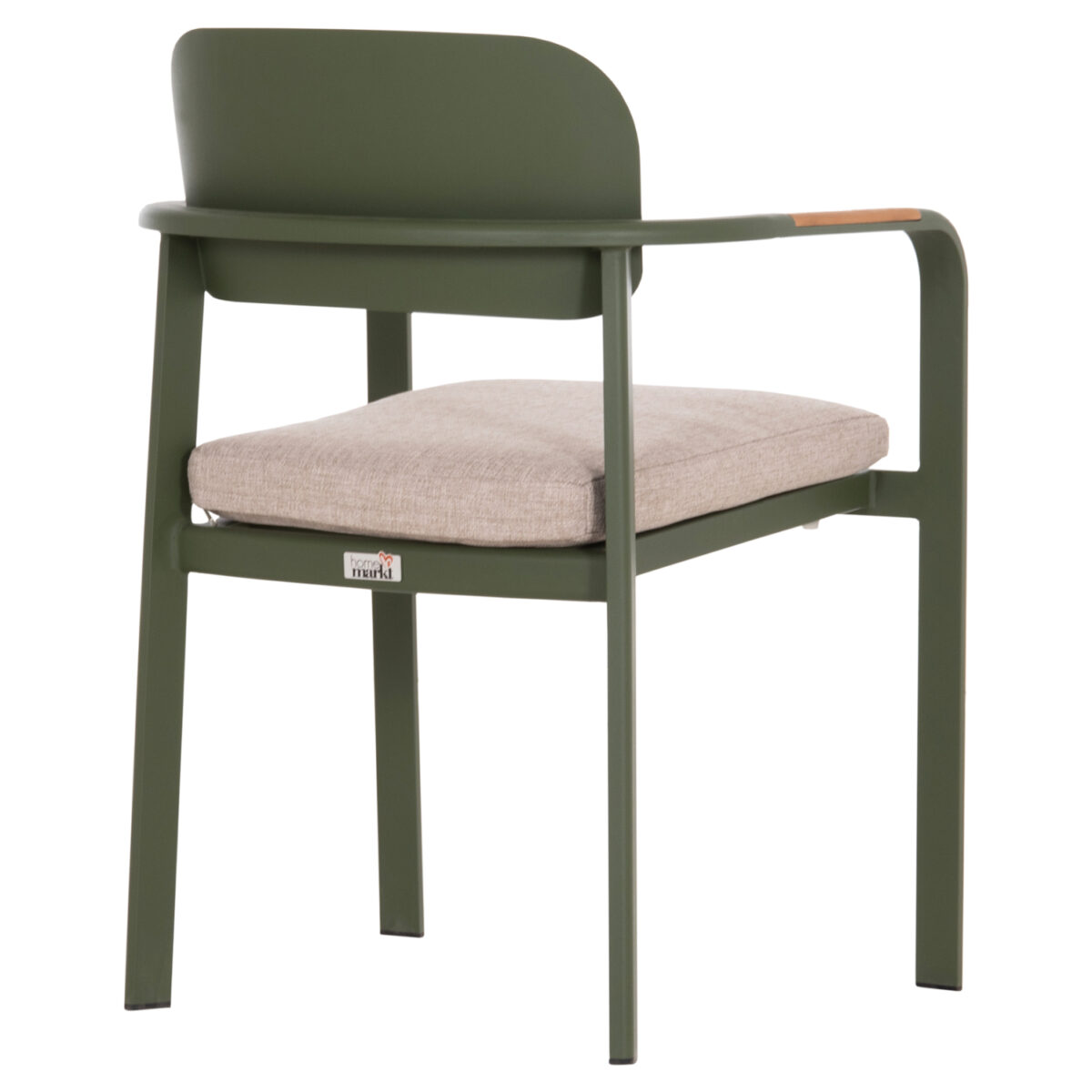 ΠΟΛΥΘΡΟΝΑ ΤΡΑΠΕΖΑΡΙΑΣ ELARA HM6414.06 ΠΡΑΣΙΝΟ ΑΛΟΥΜΙΝΙΟ-ΜΠΕΖ OLEFIN--TEAK 56x62x78Υεκ - Image 5