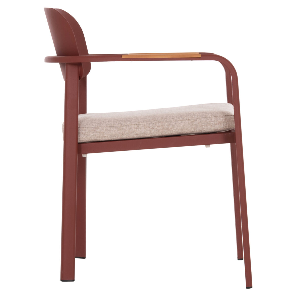 ΠΟΛΥΘΡΟΝΑ ΤΡΑΠΕΖΑΡΙΑΣ ELARA HM6414.07 ΚΕΡΑΜΙΔΙ ΑΛΟΥΜΙΝΙΟ-ΜΠΕΖ OLEFIN--TEAK 56x62x78Υεκ - Image 4