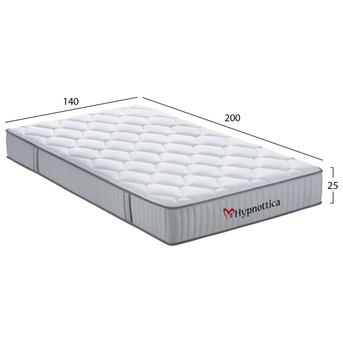 ΣΤΡΩΜΑ ΔΙΠΛΟ HYPNOTTICA HM748.04 POCKET SPRINGS--ΛΕΥΚΟ 140x200x25Υεκ. - Image 2