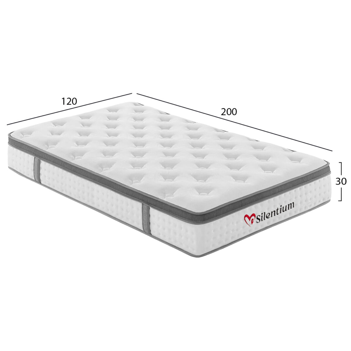 ΣΤΡΩΜΑ ΗΜΙΔΙΠΛΟ SILENTIUM HM749.02 POCKET SPRINGS--ΛΕΥΚΟ 120x200x30Υεκ. - Image 2