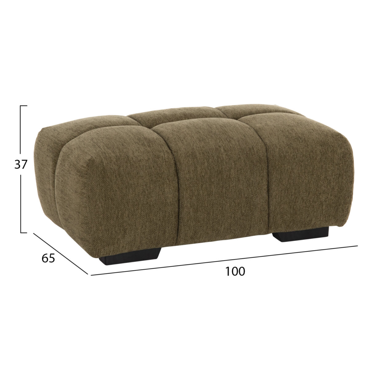 ΤΑΜΠΟΥΡΕ ΥΠΟΠΟΔΙΟ COVEN HM3342.04 ΠΡΑΣΙΝΟ ΥΦΑΣΜΑ 100x65x37Υεκ. - Image 2