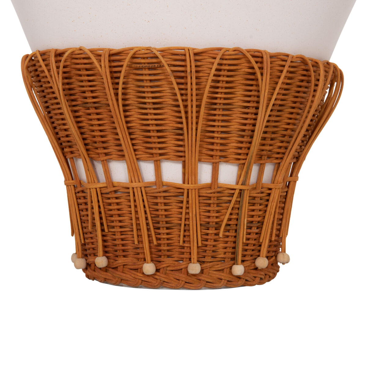 ΤΡΑΠΕΖΙ ΒΟΗΘΗΤΙΚΟ PERRAL HM18164.02S FIBER CEMENT ΛΕΥΚΟ-ΦΥΣΙΚΟ RATTAN--Φ42x36Υεκ - Image 5