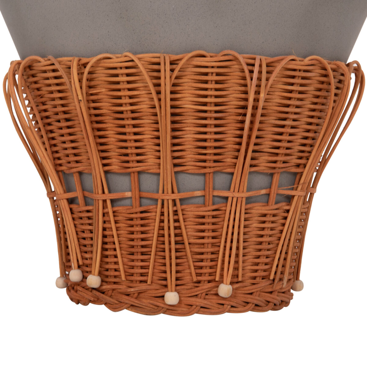 ΤΡΑΠΕΖΙ ΒΟΗΘΗΤΙΚΟ PERRAL HM18164.03S FIBER CEMENT ΓΚΡΙ-ΦΥΣΙΚΟ RATTAN--Φ42x36Υεκ - Image 5