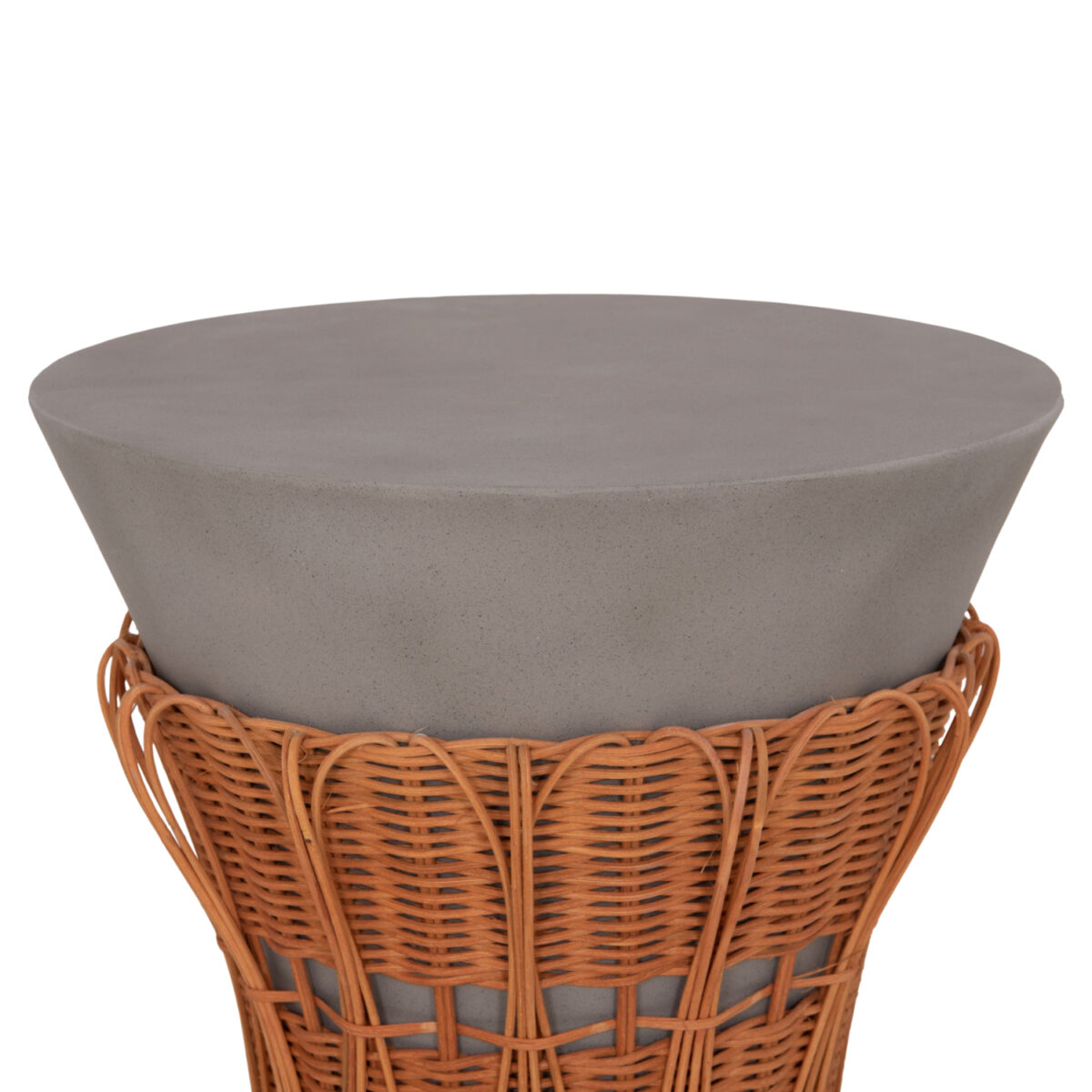 ΤΡΑΠΕΖΙ ΒΟΗΘΗΤΙΚΟ PERRAL HM18164.03S FIBER CEMENT ΓΚΡΙ-ΦΥΣΙΚΟ RATTAN--Φ42x36Υεκ - Image 7