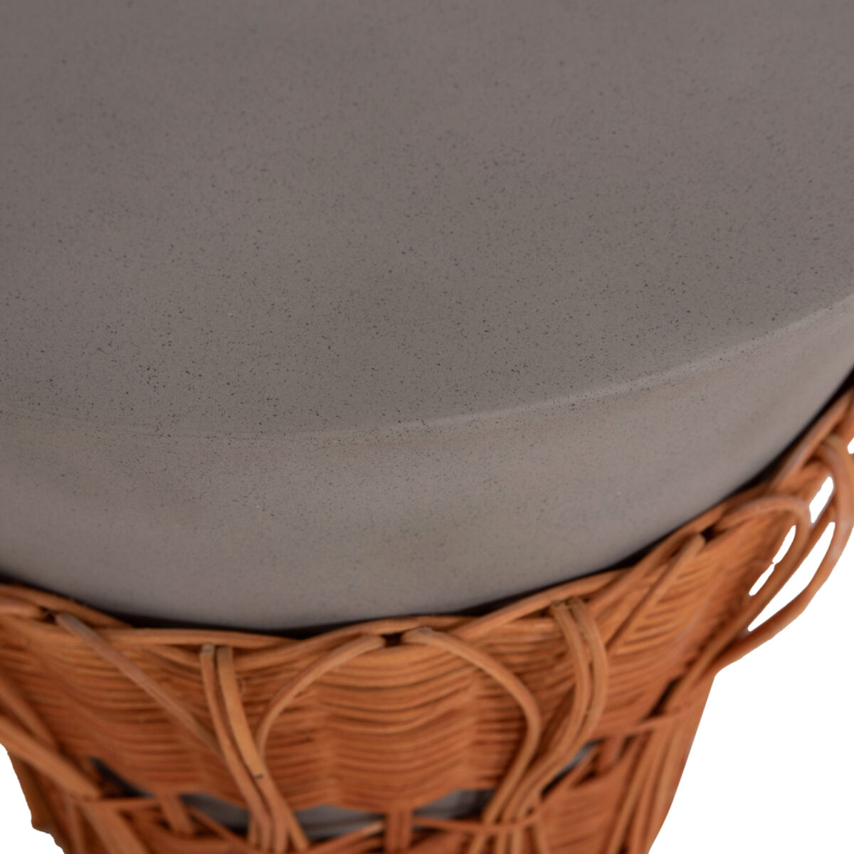 ΤΡΑΠΕΖΙ ΒΟΗΘΗΤΙΚΟ PERRAL HM18164.03S FIBER CEMENT ΓΚΡΙ-ΦΥΣΙΚΟ RATTAN--Φ42x36Υεκ - Image 9