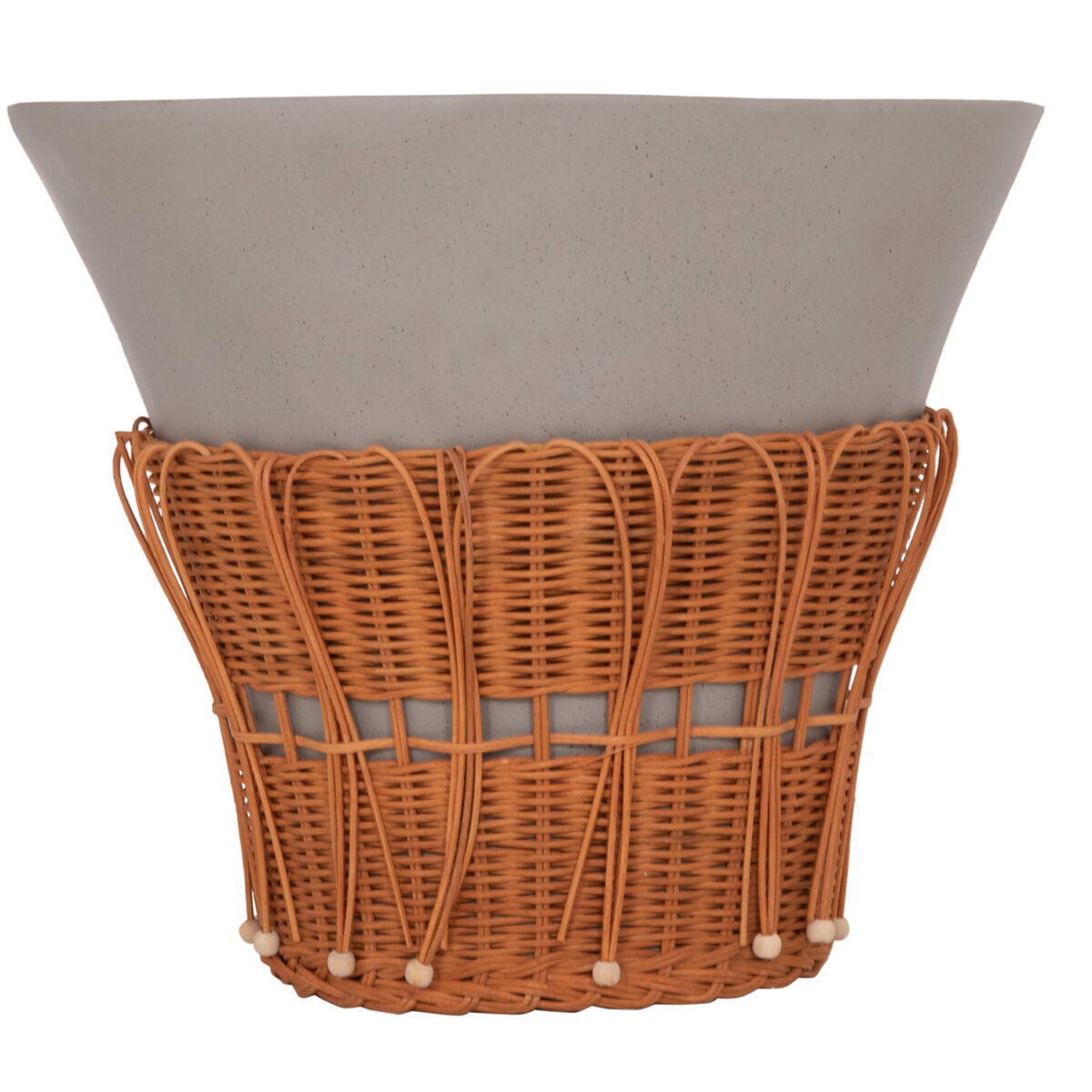 ΤΡΑΠΕΖΙ ΣΑΛΟΝΙΟΥ PERRAL HM18164.03L FIBER CEMENT ΓΚΡΙ-ΦΥΣΙΚΟ RATTAN--Φ55x45Υεκ - Image 3