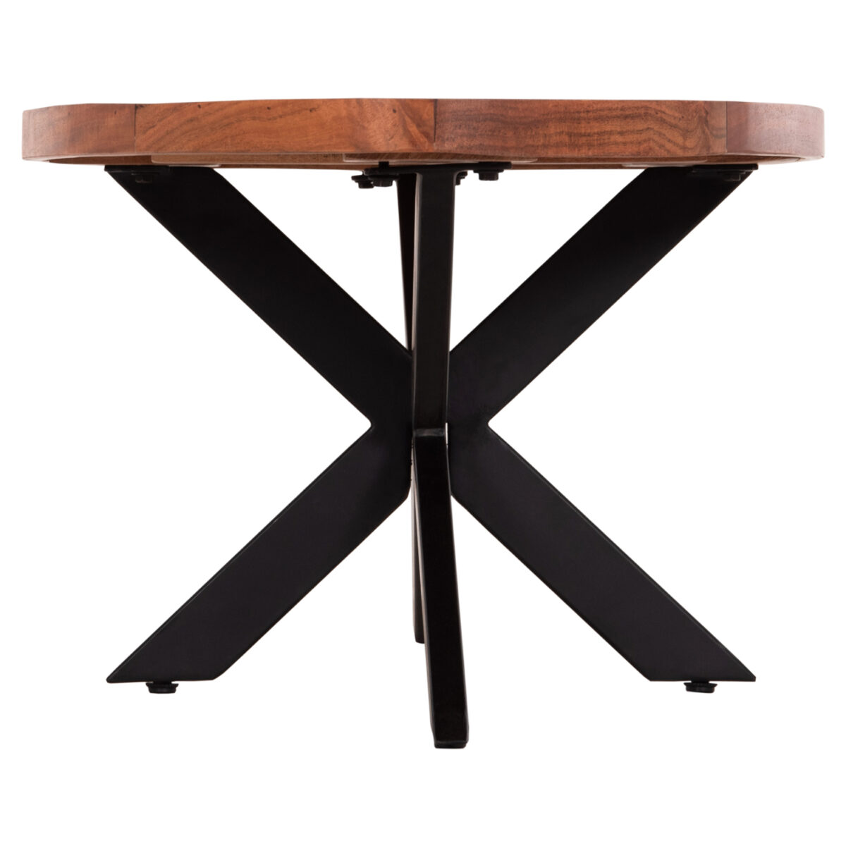 ΤΡΑΠΕΖΙ ΣΑΛΟΝΙΟΥ ΟΒΑΛ MONTANA SUPERIOR HM9906 ΞΥΛΟ ΑΚΑΚΙΑΣ-ΜΕΤΑΛΛΟ 120x61x45Υεκ. - Image 7