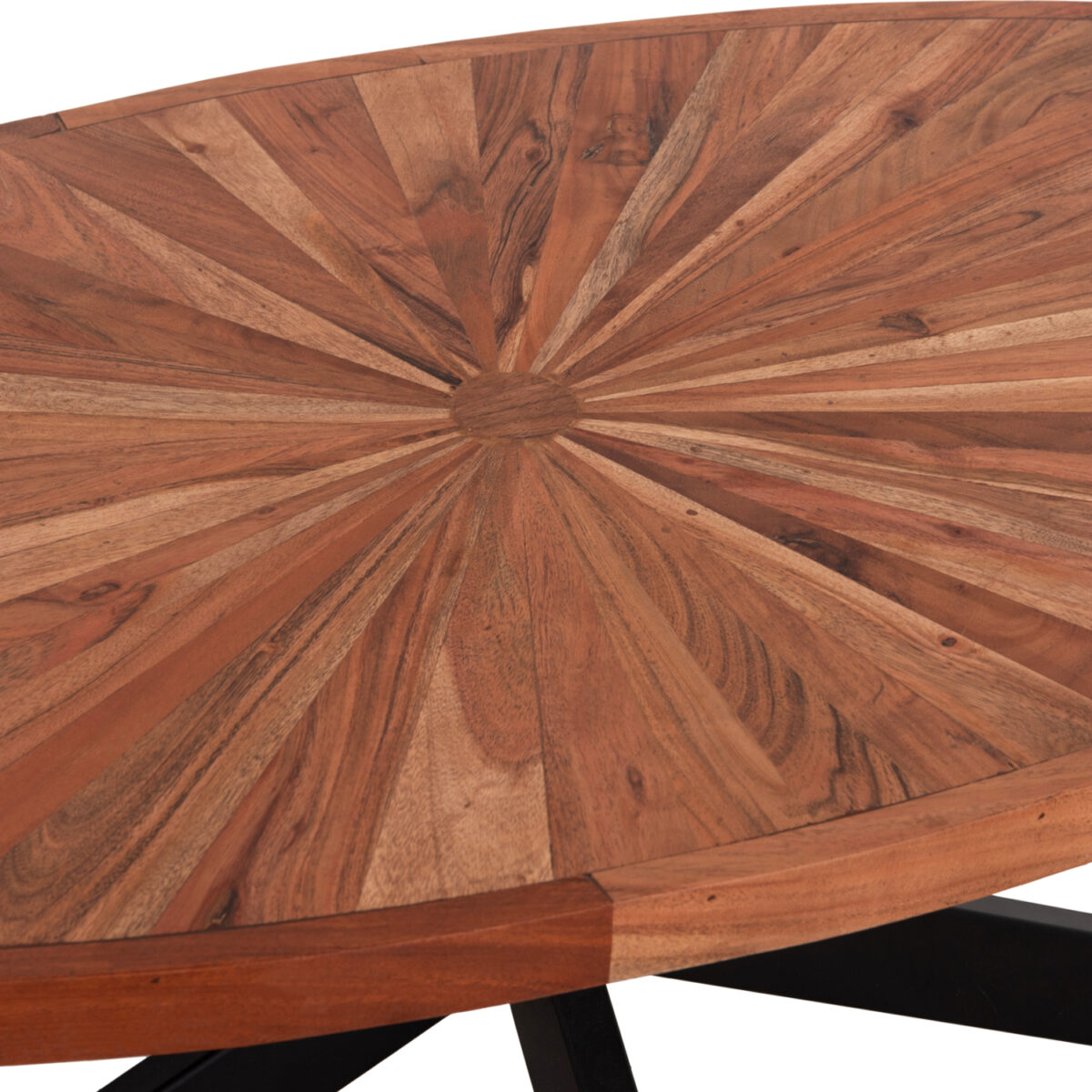 ΤΡΑΠΕΖΙ ΣΑΛΟΝΙΟΥ ΟΒΑΛ MONTANA SUPERIOR HM9906 ΞΥΛΟ ΑΚΑΚΙΑΣ-ΜΕΤΑΛΛΟ 120x61x45Υεκ. - Image 8