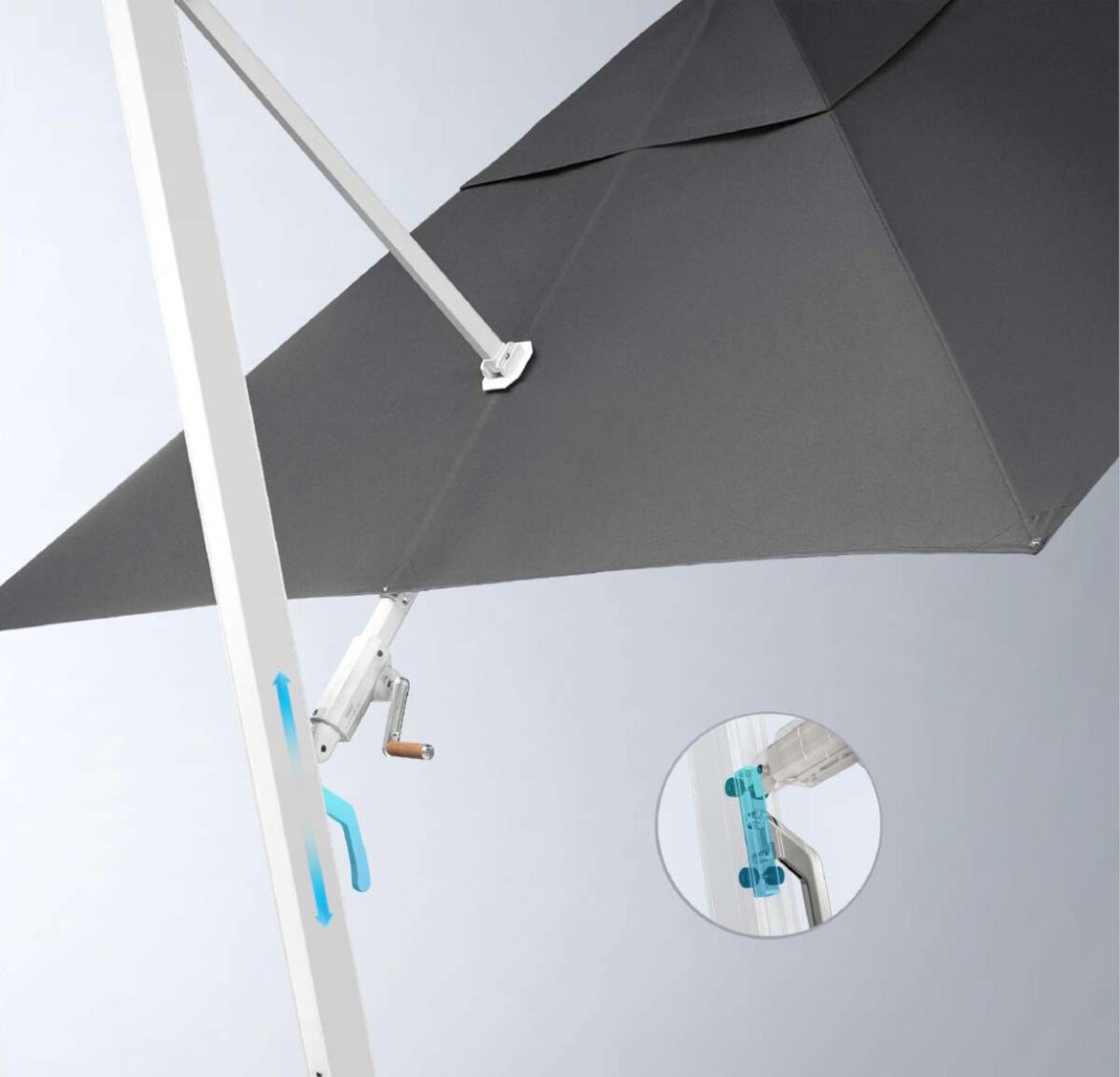 Wing/C-3x3m DELUXE Corner Umbrella (90020001) - Image 4