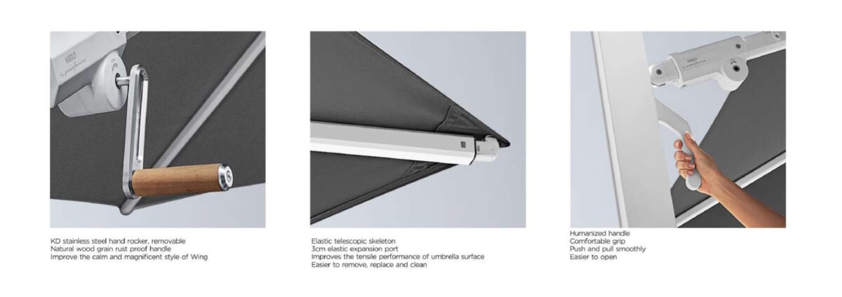 Wing/C-3x3m DELUXE Corner Umbrella (90020001) - Image 6